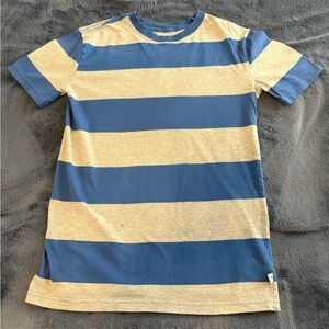 Boys Tommy Bahama XL(14) Gray & Blue Striped Tee Shirt